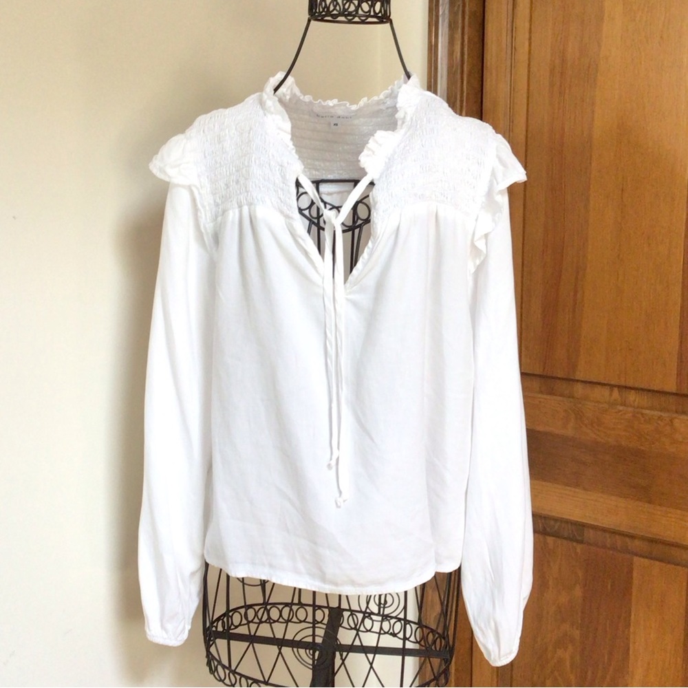 Long Sleeve Smocked Ruffle Pullover 
Bella Dahl! XS - Picture 2 of 10